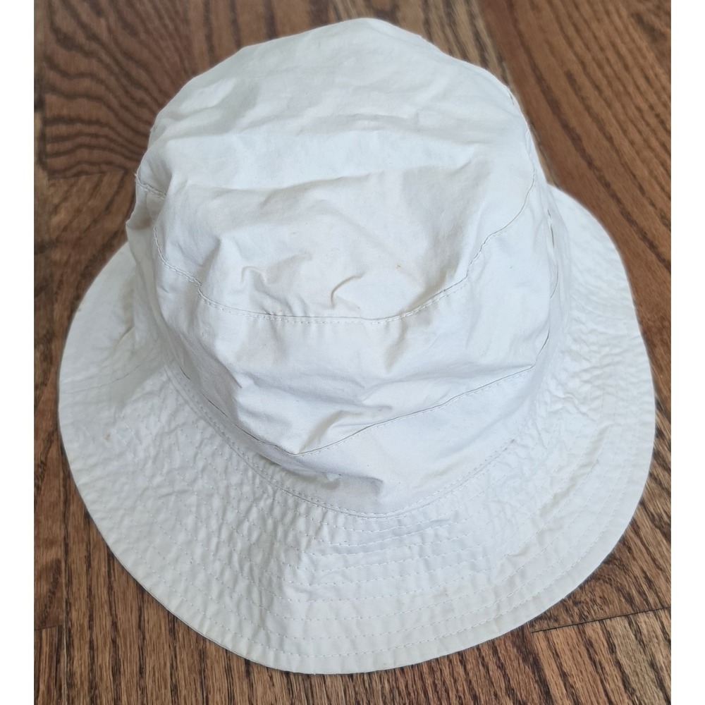 Vtg 80s Banana Republic Safari & Travel Co Bucket Hat Khaki Cotton Large